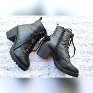 Womens Black Heeled Boots